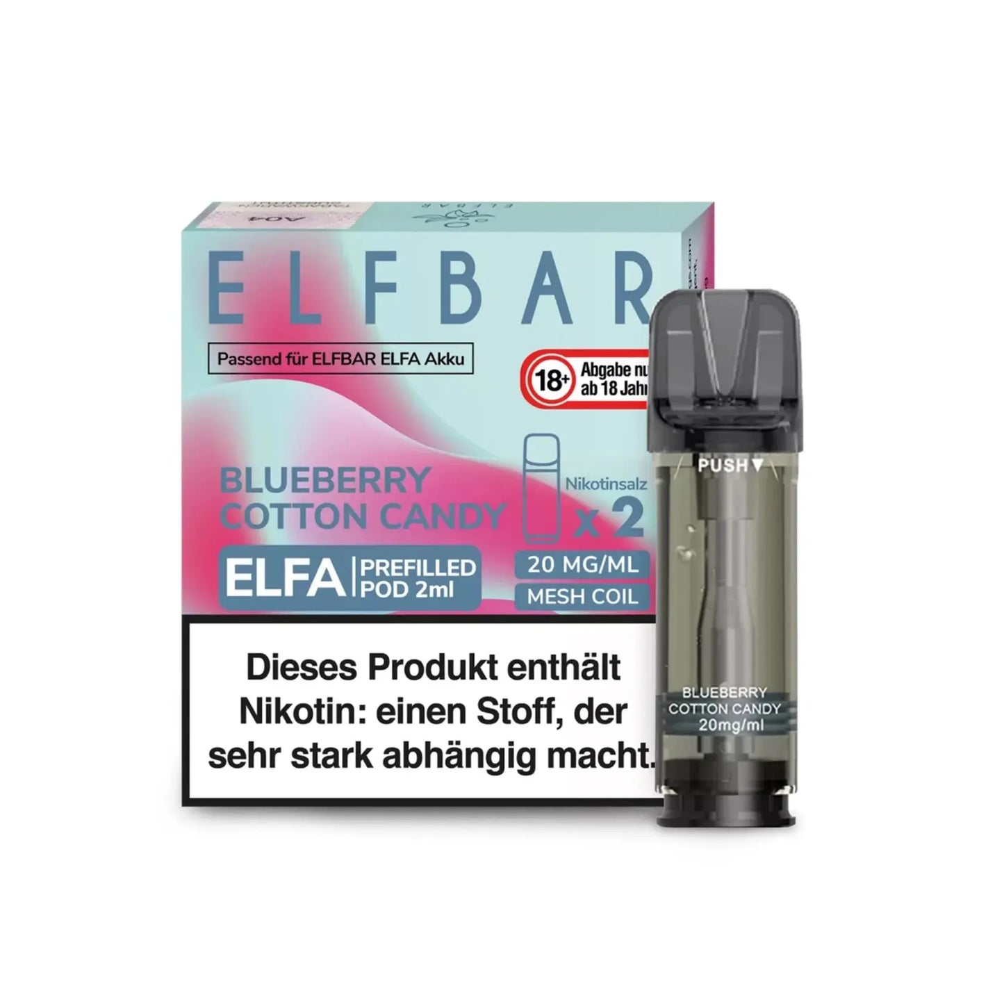 ELFA Pod 2% Nikotin - Blueberry Cotton Candy | 10er Pack günstig kaufen bei BudXpress.de