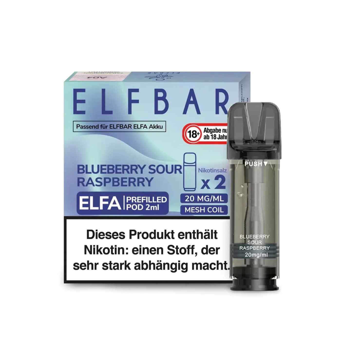ELFA Pod 2% Nikotin - Blueberry Sour Raspberry | 10er Pack günstig kaufen bei BudXpress.de