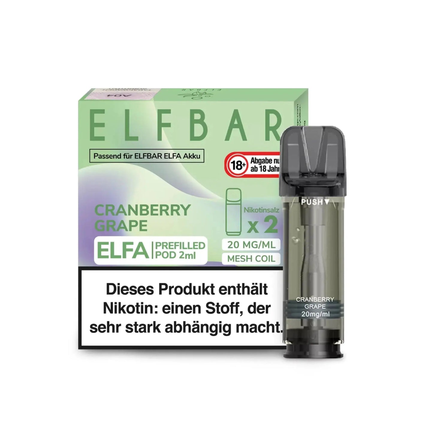 ELFA Pod 2% Nikotin - Cranberry Grape | 10er Pack günstig kaufen bei BudXpress.de