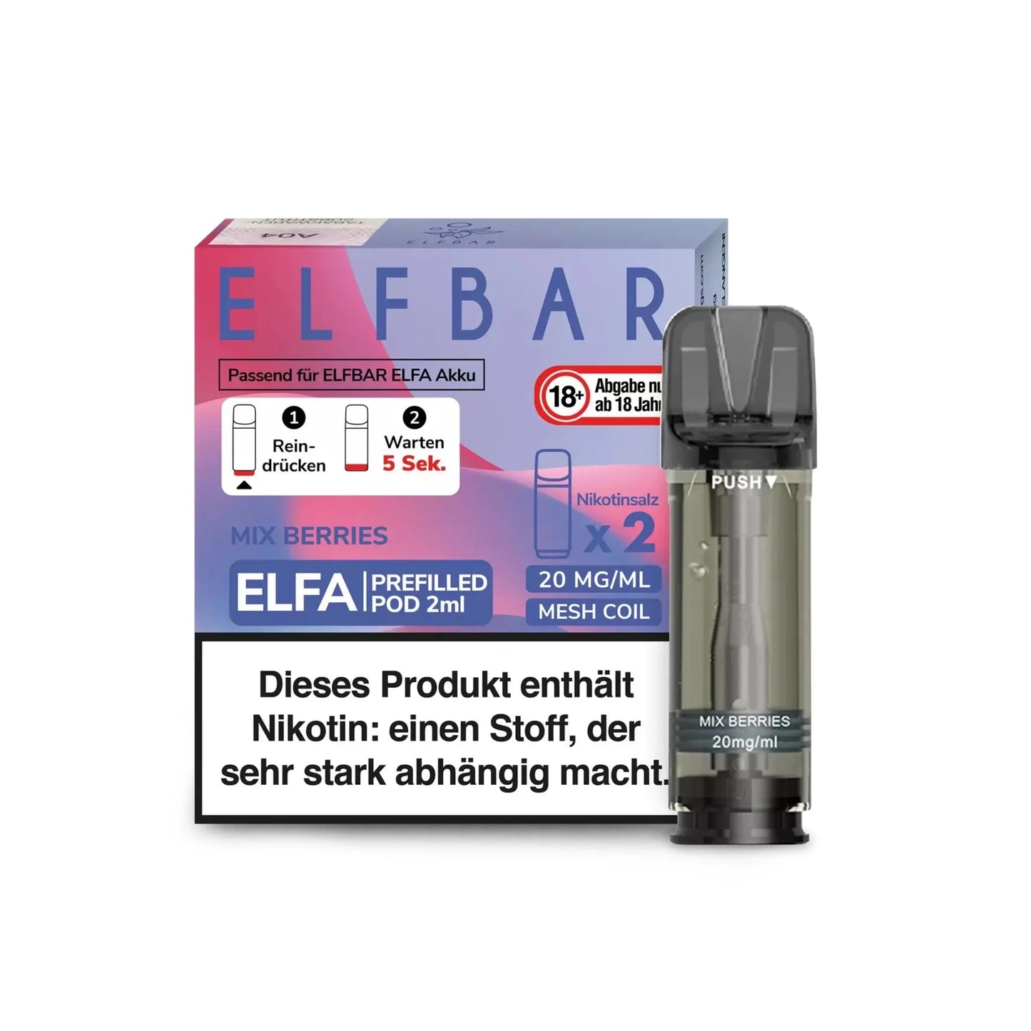 ELFA Pod 2% Nikotin - Mix Berries | 10er Pack günstig kaufen bei BudXpress.de
