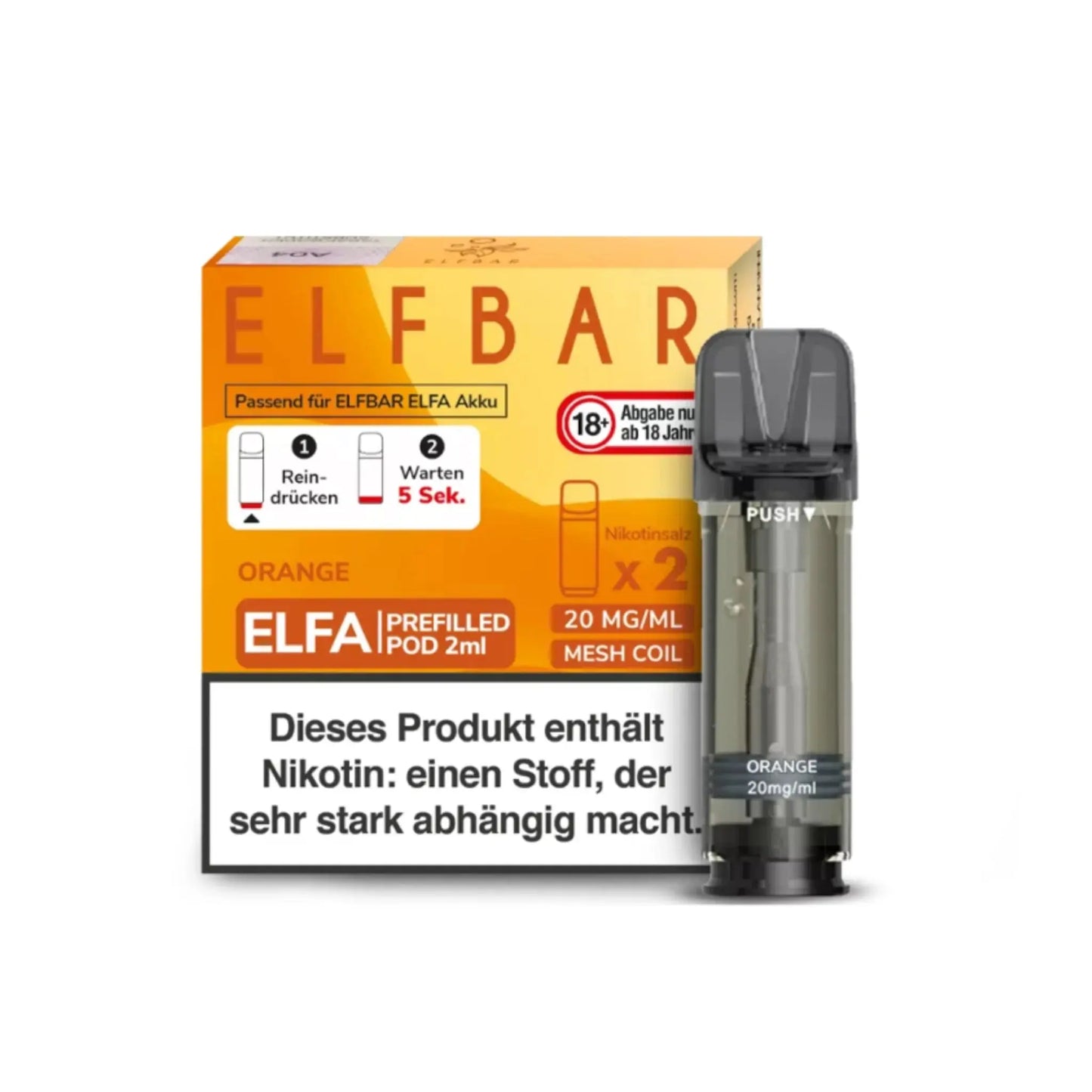 ELFA Pod 2% Nikotin - Orange | 10er Pack günstig kaufen bei BudXpress.de