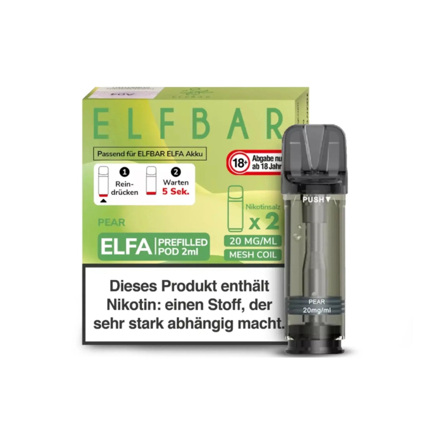 ELFA Pod 2% Nikotin - Pear | 10er Pack günstig kaufen bei BudXpress.de
