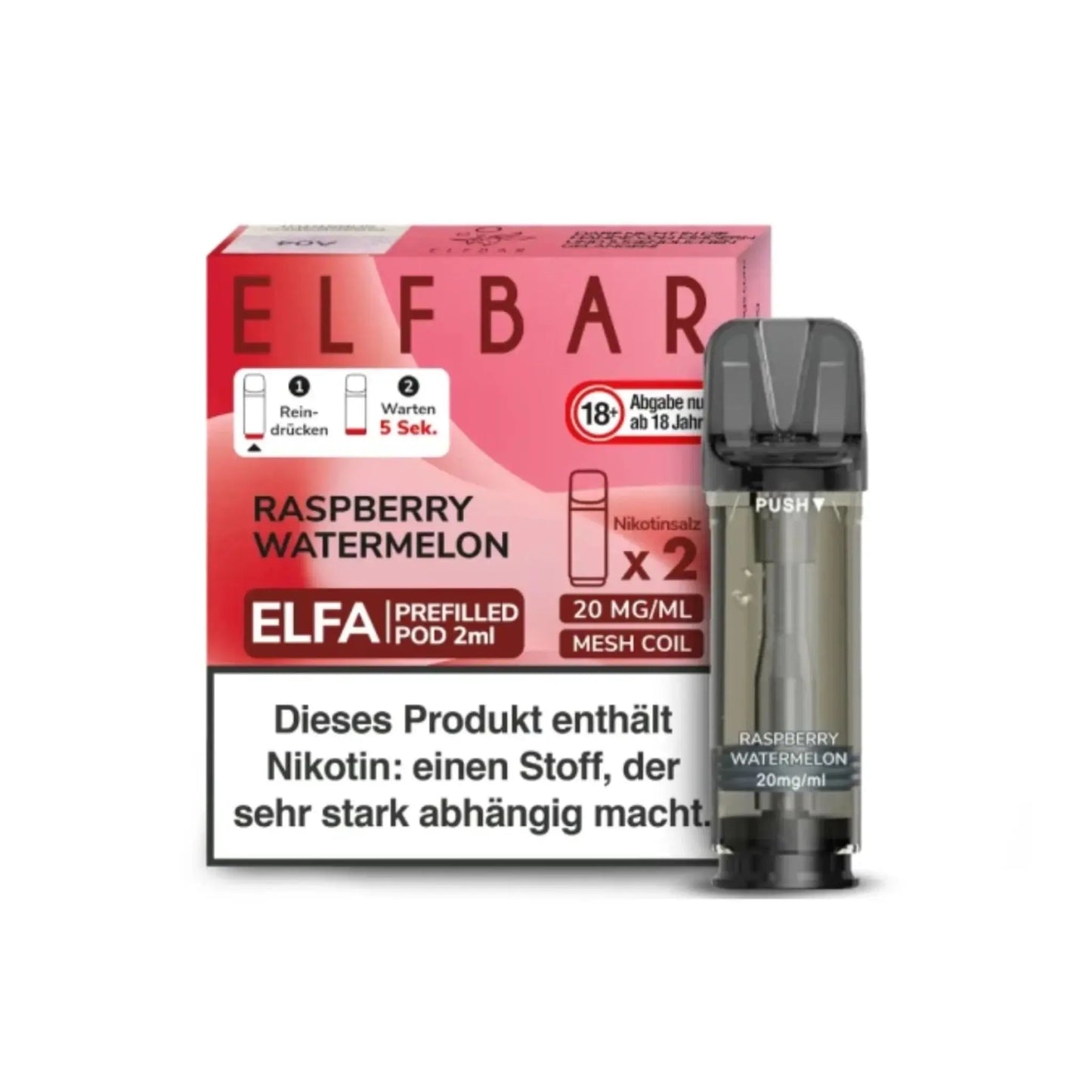ELFA Pod 2% Nikotin - Raspberry Watermelon | 10er Pack günstig kaufen bei BudXpress.de