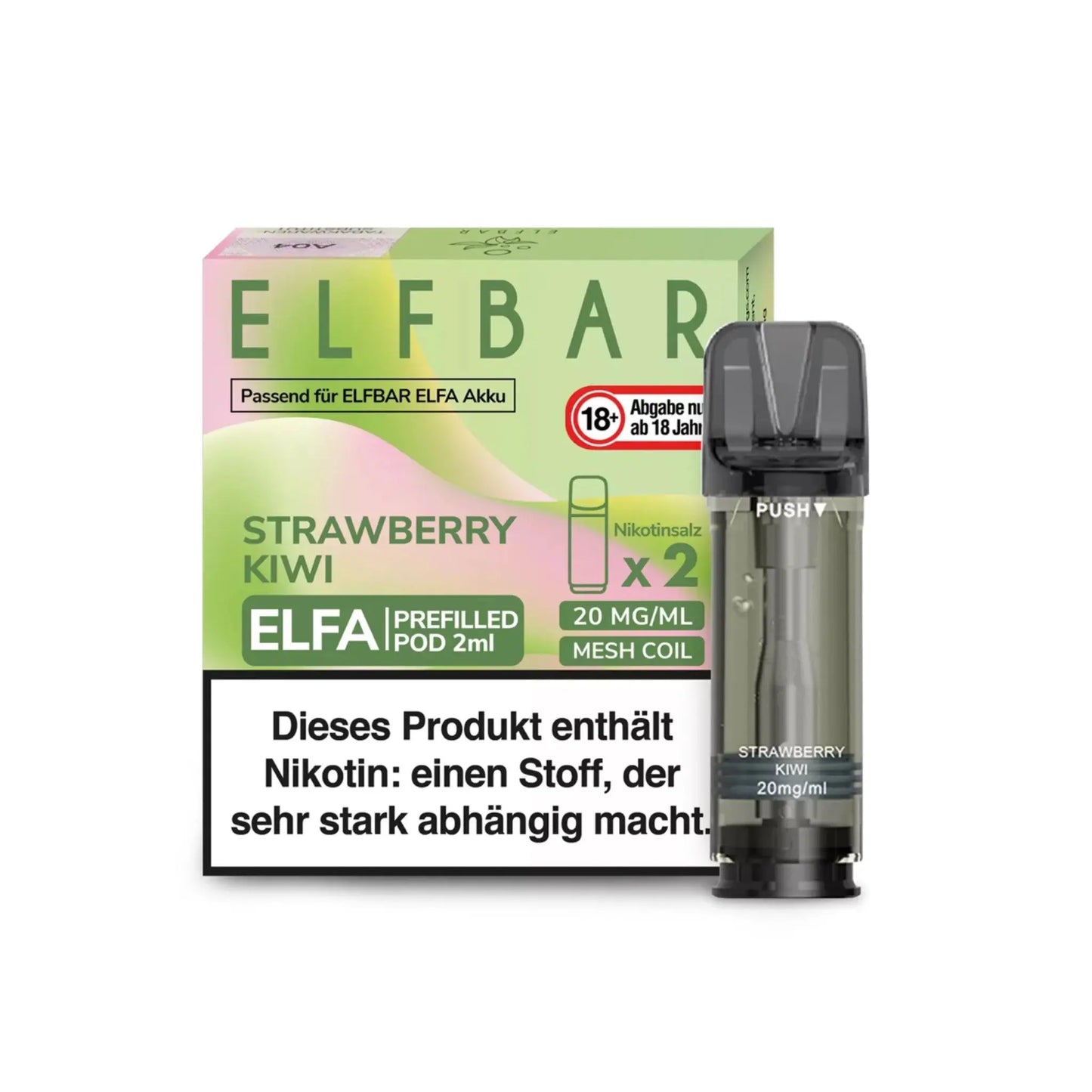 ELFA Pod 2% Nikotin - Strawberry Kiwi | 10er Pack günstig kaufen bei BudXpress.de