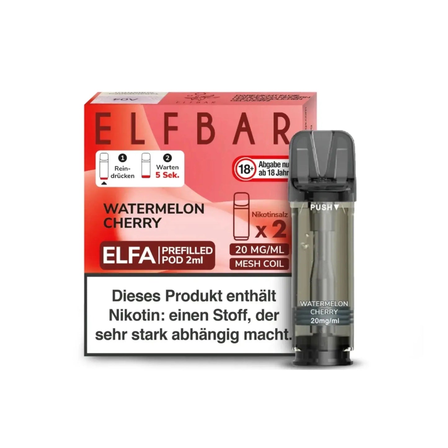 ELFA Pod 2% Nikotin - Watermelon Cherry | 10er Pack günstig kaufen bei BudXpress.de