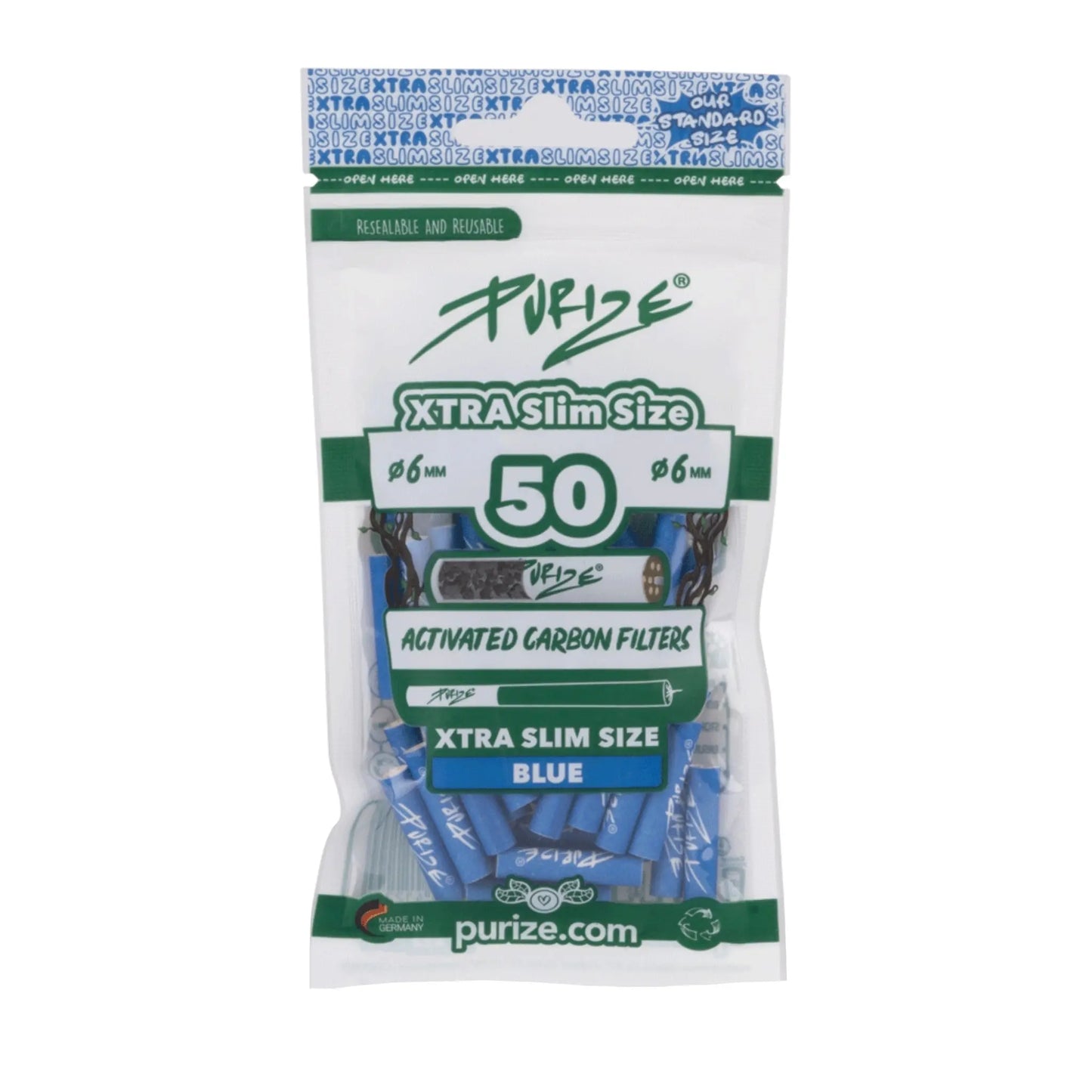 Purize XTRE Slim Size 50er Beutel - Blue günstig kaufen bei BudXpress.de