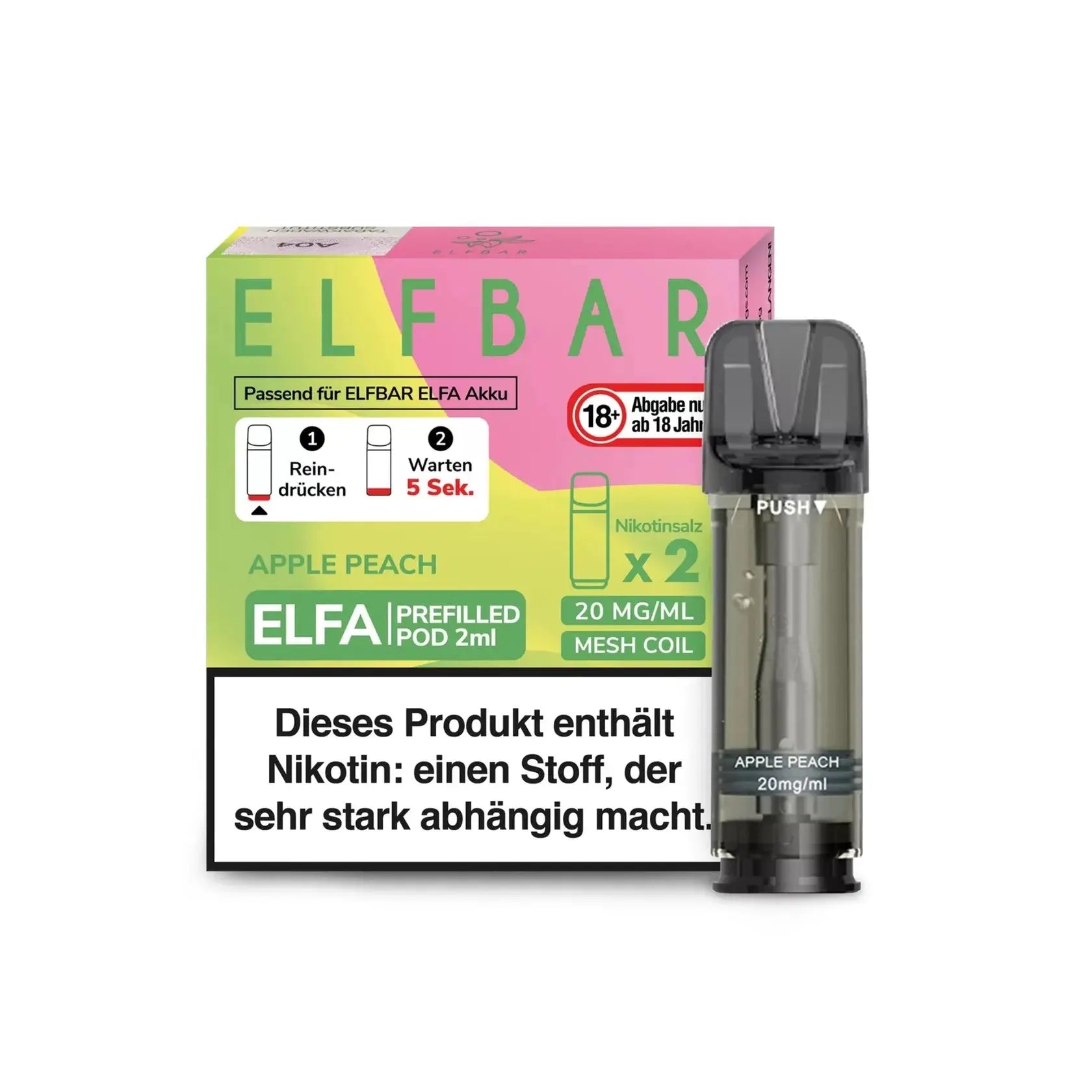 ELFA Pod 2% Nikotin - Apple Peach | 10er Pack günstig kaufen bei BudXpress.de